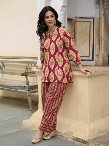 Women’s Rani Cotton Floral Printed Kurta Pant Set
